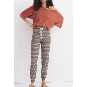 Anthropologie Saturday Sunday Mary Jacquard Chevron Knit Joggers